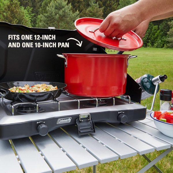Coleman Triton+ 2-Burner Propane Camping Stove with InstaStart Ignition - Image 7